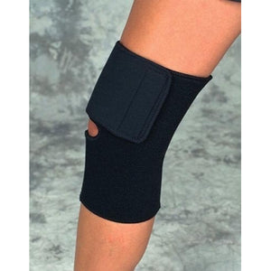 Sport Aid Neoprene Compression Knee Wrap with Adjustable Strap for Support and Warmth, Black
