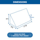 Skil-Care bed positioning wedge measuring 17 x 8 x 8 inches