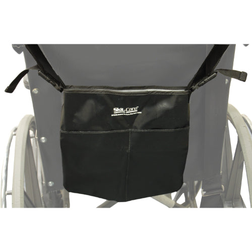 Skil-Care Universal Wheelchair Walker Storage Bag with Three Pockets, Durable Vinyl, Secure Attachment and Quick-Release Buckles, Moovkart.