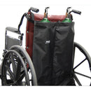 Skil-Care oxygen tank holder, double cylinder capacity, adjustable straps, wheelchair oxygen holder, portable oxygen tank carrier. Moovkart.