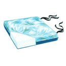 Skil-Care Comfort Foam Wheelchair Cushion with Two Color Bimini Blue Design and Vinyl Cover