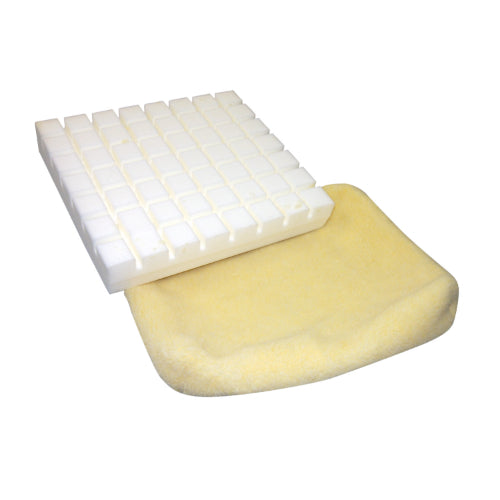 Skil-Care Pressure Check Foam Seat Cushion, 18 (W) x 16 (D) x 4 (H) inches designed for pressure relief and weight distribution, Moovkart.