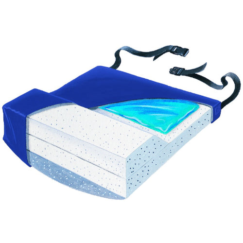 Skil-Care Anti-Thrust Gel-Foam Cushion, Soft Base, Offers Pressure Relief and Prevents Forward Sliding in Wheelchairs. Moovkart