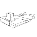 Wedged base leg abduction cushion variant offering slide control and enhanced seated stability for wheelchair users. Moovkart