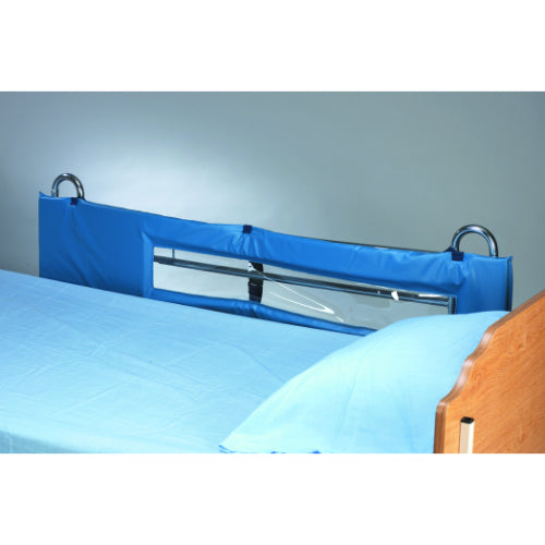 Skil-Care Thru-View Vinyl Bed Half Rail Pad with secure straps for visibility and enhanced patient safety. Moovkart