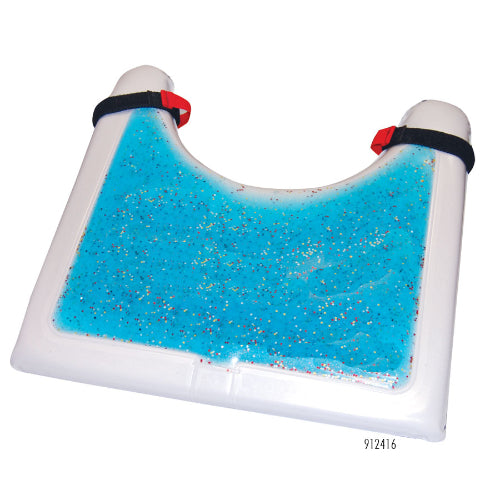 Skil-Care Gel-Top Sensory Tray, White Vinyl, Hook and Loop Straps