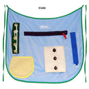 Skil-Care Activity Apron for sensory therapy and fine motor skill development with various textures and activities. Moovkart