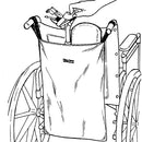 Skil-Care Wheelchair Footrest Bag, Durable Vinyl Storage Accessory with Easy Hang Design