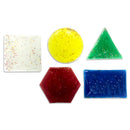 Skil-Care Clear Gel Shapes with five tactile geometric figures for sensory learning. Moovkart