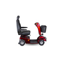 Shoprider Sunrunner 4 Wheel Mobility Scooter, Burgundy with 350 Lbs Capacity, 12 Inch Wheels
