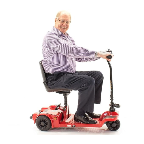 Shoprider Echo 4-Wheel Folding Scooter, Red