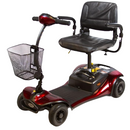 Shoprider Dasher 4 Mobility Scooter Front View with Solid Tires. Moovkart