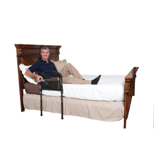 Bariatric Folding Bed Grab Bar with Pouch for Adults, Seniors, and Elderly