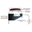Drive Medical Arm Pad Bolt Set, durable metal, fits Bariatric Sentra wheelchairs, Moovkart.