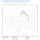 Drive Medical wheelchair arm (Right), full length with padding provides extra comfort and support for wheelchairs, Moovkart