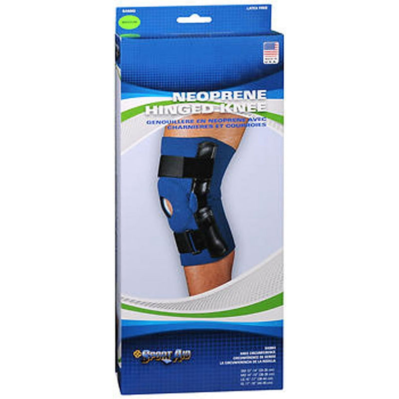 Sport Aid Neoprene Open Patella Hinged Knee Brace, X-Large