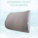 Vive Health Lumbar Cushion Foam with Mesh Cover, Gray