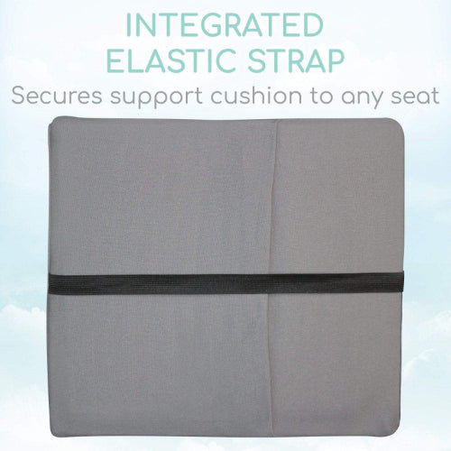 Vive Health Lumbar Cushion Foam with Mesh Cover, Gray