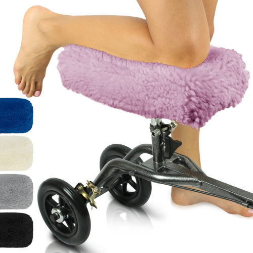 Vive Health Knee Walker Pad Cover, Faux Sheepskin, Pink