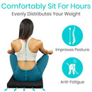 Vive Health Gel Cushion, 18×16 Inch Wheelchair Seat for Pressure Relief and Coccyx Support