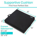 Vive Health Gel Cushion, 18×16 Inch Wheelchair Seat for Pressure Relief and Coccyx Support