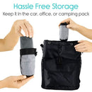 Vive Health Inflatable Lumbar Cushion with Strap, 5.51 Inch, Portable Back Support for Travel and Office