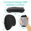 Vive Health Inflatable Lumbar Cushion with Strap, 5.51 Inch, Portable Back Support for Travel and Office