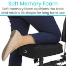 Vive Health Memory Foam Knee Walker Pad with Straps Black for Comfort and Pressure Relief