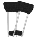 Vive Health Sheepskin Crutch Pads With Hand Grips, 4 Piece, Black