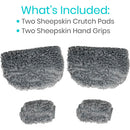 Vive Health Sheepskin Crutch Pads – Universal Fit & Comfort