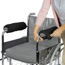 Vive Health Sheepskin Wheelchair Armrest Covers with memory foam padding for comfort. Moovkart.