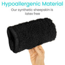 Memory foam sheepskin armrest covers for standard wheelchairs by Vive Health. Moovkart.