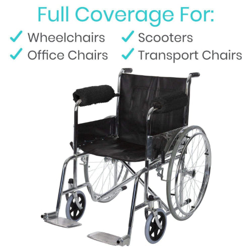 Vive Health Wheelchair Armrest Covers with Memory Foam for Elbow Relief