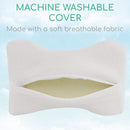 Vive Health Knee Pillow with Zippered Cover, White, 9.5 x 8 x 6.5 Inches