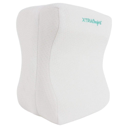 Vive Health Knee Pillow, Foam, Zippered Cover, 9.5" X 8" X 6.5", White