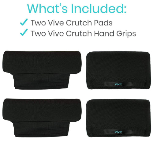 Vive Health Crutch Pads and Hand Grips for Standard and Youth