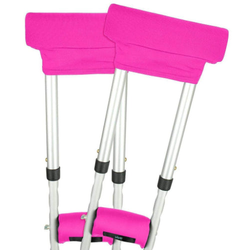 Vive Health Crutch Pads With Hand Grips, 4 Piece, Pink