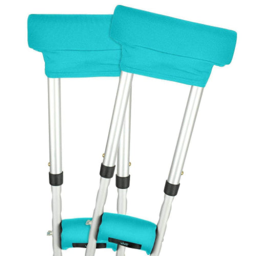 Vive Health Crutch Pads, Hand Grips, Foam, Standard/Youth, 4Pc, Teal