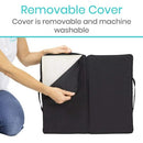 Vive Health Foldable Wheelchair Cushion, Black Design for Pressure Relief and Comfort