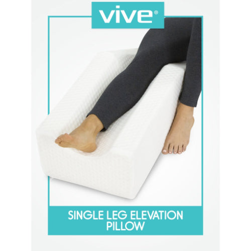 Vive Health Knee Elevation Pillow, Foam,7" Channel, Washable Cover