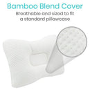 Vive Health Cervical Pillow with Memory Foam Support for Neck Pain Relief, Soft Bamboo Cover