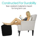 Vive Health Inflatable Travel Foot Rest Pillow, Adjustable Leg Support Cushion with Pump