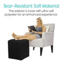 Vive Health Inflatable Travel Foot Rest Pillow, Adjustable Leg Support Cushion with Pump