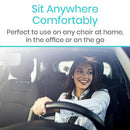 Vive Health Hemorrhoid Cushion Foam, Black for Back Pain Support, Tailbone and Coccyx Pressure Relief