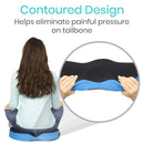 Vive Health Coccyx Cushion, Memory‑Foam Tailbone Support with Nonslip Cover and Carry Handle