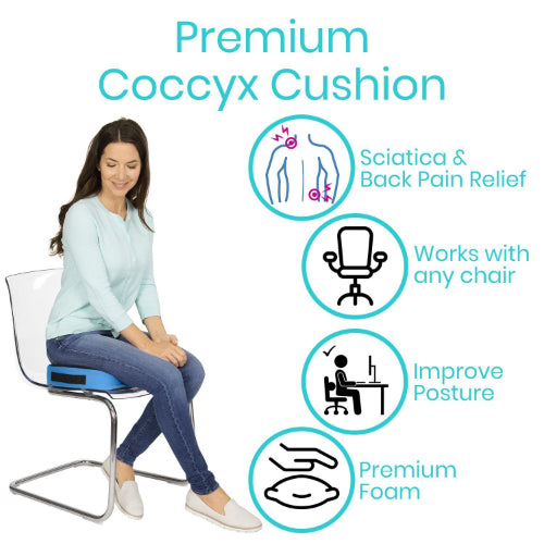 Vive Health Coccyx Cushion Memory Foam