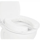 Vive Health Toilet Seat Cushion 2‑Inch Foam in White with curved base and removable cover