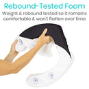 Vive Health Toilet Seat Cushion 2‑Inch Foam in White with curved base and removable cover