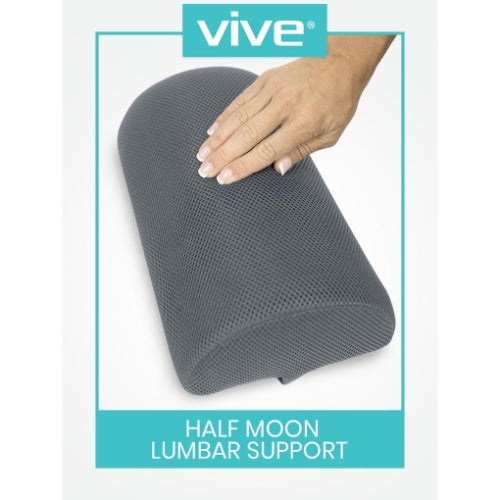 Vive Health Half Moon Lumbar Cushion, 4 Inches