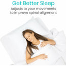 Waterbase Pillow packed flat showing travel-friendly, adjustable water design, Moovkart